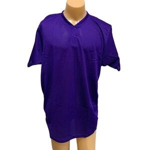 New Tag Team Uniform Adult Large Button Down Baseball Mesh Short Sleeve Jersey